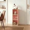 thumbnail image 1 of Mifurn 3-Tier Bookshelf Open Shelf Bookcase, Pink, 1 of 11