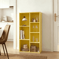 thumbnail image 1 of Mifurn 7-Cube Reversible Open Shelf Bookcase, Storage Organizer, Yellow, 1 of 9