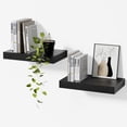thumbnail image 1 of Mifurn 11.8'' Small Floating Shelves for Wall, Set of 2, Black, 1 of 6