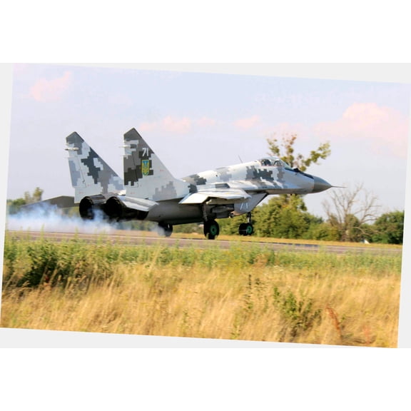 Mig 29 Fighter Jet Metal Sign 12inx 16in Art Print on Metal 12x16 Takeoff Multi-Color Square Adults Best Posters