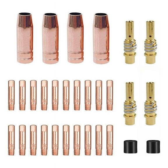 Mig 30-Pack MB15 15AK Welding Accessory Kit, Welding Tips 0.035inch,Gas Nozzle/ Tip Holder