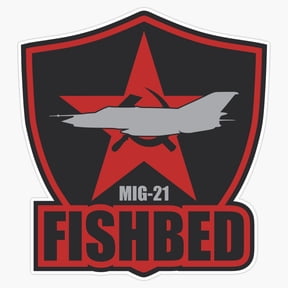 Mig Twenty One Fishbed Alternative Fighter Jet Silhouette Vinyl Sticker