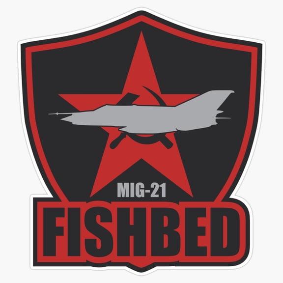 Mig Twenty One Fishbed Alternative Fighter Jet Silhouette Vinyl Sticker
