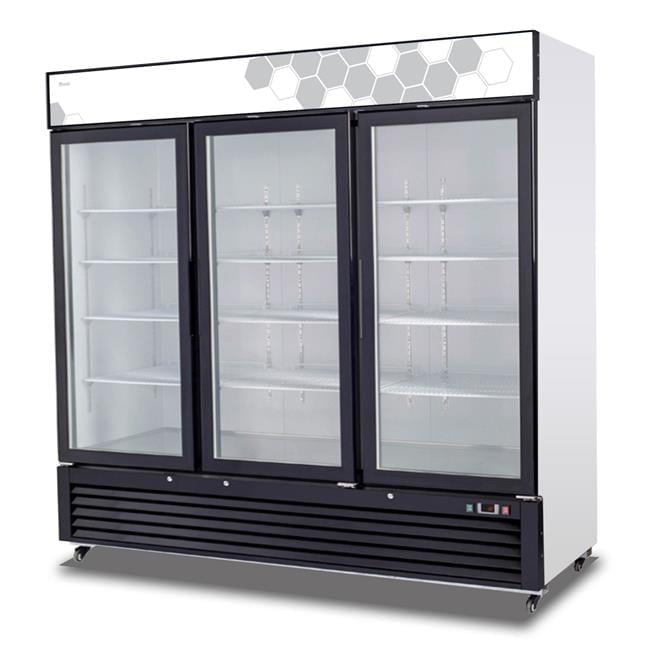 Migali C-72FM 82 in. 72.0 cu. ft. Competitor Series Merchandiser Freezer, White & Black