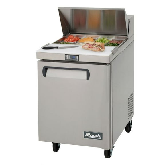 27" Wide Refrigerator, 8 (1/6th size) Pans (pans not included)