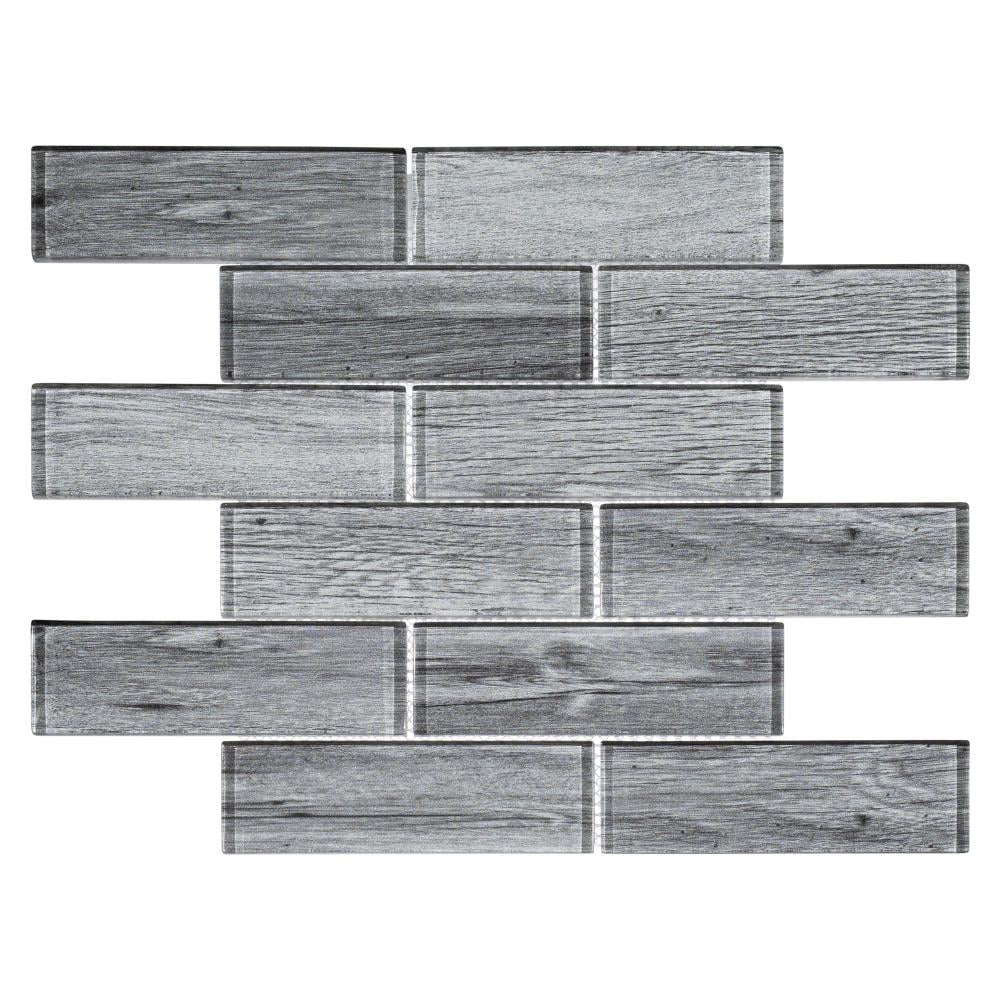 Migdal Smoked Glass Brick Joint Mosaic Tile for Kitchen and Bathroom