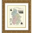 thumbnail image 1 of Migeon 12x14 Gold Ornate Wood Framed with Double Matting Museum Art Print Titled - Jura Region France - Migeon 1869, 1 of 4