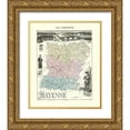 thumbnail image 1 of Migeon 12x14 Gold Ornate Wood Framed with Double Matting Museum Art Print Titled - Mayenne Region France - Migeon 1869, 1 of 4