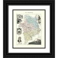 thumbnail image 1 of Migeon 20x23 Black Ornate Wood Framed with Double Matting Museum Art Print Titled - Cher Region France - Migeon 1869, 1 of 4