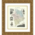 thumbnail image 1 of Migeon 20x23 Gold Ornate Wood Framed with Double Matting Museum Art Print Titled - Cher Region France - Migeon 1869, 1 of 4