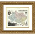 thumbnail image 1 of Migeon 22x20 Gold Ornate Wood Framed with Double Matting Museum Art Print Titled - Allier Region France - Migeon 1869, 1 of 4
