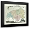 thumbnail image 1 of Migeon 23x20 Black Modern Framed Museum Art Print Titled - Seine Inferieure Department France - Migeon 1869, 1 of 5