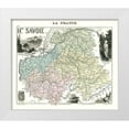 thumbnail image 1 of Migeon 23x20 White Modern Wood Framed Museum Art Print Titled - Haute Savoie Department France - Migeon 1869, 1 of 4