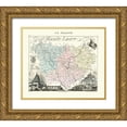thumbnail image 1 of Migeon 30x26 Gold Ornate Wood Framed with Double Matting Museum Art Print Titled - Haute Loire Region France - Migeon 1869, 1 of 4