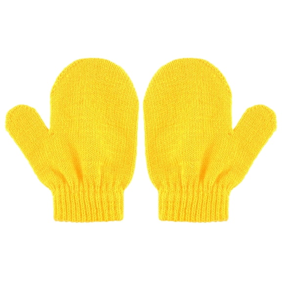 Mightlink 1 Pair Children Winter Gloves Soft Comfortable to Wear Good-looking Wide Application Lightweight Windproof Acrylic Full Finger Knit Gloves for Outdoor