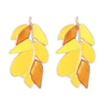 thumbnail image 1 of Mightlink 1 Pair Geometric Patchwork Color Leaves Shape Dangle Earrings Exquisite Enamel Women Drop Stud Earrings Fashion Accessories Gift, 1 of 7