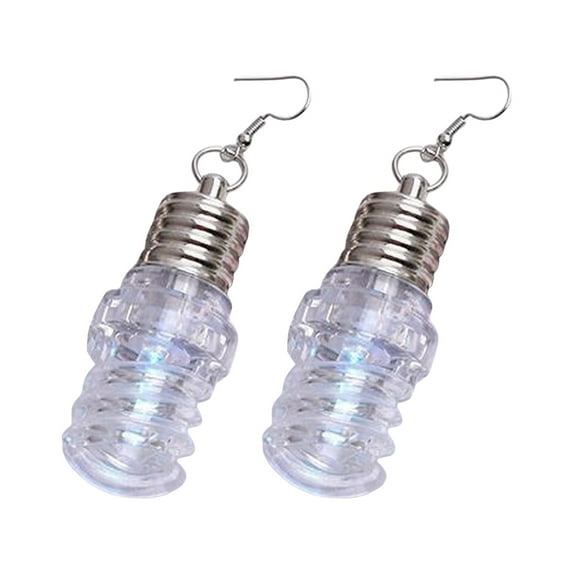Mightlink 1 Pair Hook Earrings Novelty Colorful Lamp Bulb Shape Anti-allergy Lightweight Stainless Ear Decoration Jewelry Hanging Earrings Club Party Dangle Earrings