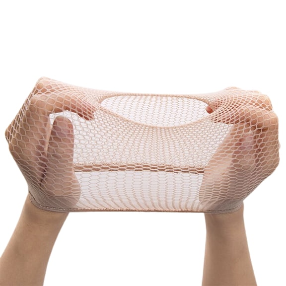 Mightlink 1 Pair Mesh Wig Hair Net High Elastic Hair Mesh Net Women Men Cosplay Liner Weaving Net Wig Accessory