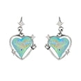 thumbnail image 1 of Mightlink 1 Pair Sparkling Dangle Earrings Exquisite Temperament Piercing Star Heart Shape Long Stud Earrings Jewelry Accessories, 1 of 6