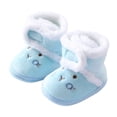 thumbnail image 1 of Mightlink 1 Pair Toddler Boots Adorable Pattern Non-Slip Breathable Vibrant Color Easy-wearing Keep Warm Coral Fleece Soft Sole Baby Girls Shoes Winter Boots for Outdoor, 1 of 7