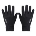 thumbnail image 1 of Mightlink 1 Pair Unisex Gloves Plush Lining Knitting Ribbed Cuff Full Finger Suede Anti Skid Driving Riding Gloves for Outdoor, 1 of 7