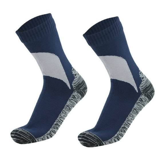 Mightlink 1 Pair Waterproof Socks Elastic Breathable Mid-Tube Soft Socks Foot Protection Windproof Winter Hiking Wading Riding Skiing Socks for Outdoor Sports