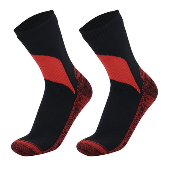 Mightlink 1 Pair Waterproof Socks Elastic Breathable Mid Tube Soft Socks Foot Windproof Winter Hiking Wading Riding Skiing Socks for Outdoor Sports