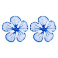 thumbnail image 1 of Mightlink 1 Pair Women Flower Earrings 3D Vivid Flower Oil Drop Smooth Color Matching Large Petal Anti-allergy Lightweight Ear Decorative Jewelry Women Party Prom Ear Studs, 1 of 6