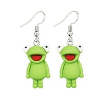 Mightlink 1 Pair Women Hook Earrings Frog Shape Pendant Earrings Vivid Appearance Drop Earrings Lightweight Jewelry Accessories