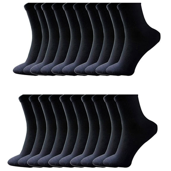 Mightlink 10 Pair Men's Socks,Summer Mesh Soft Cotton Blend Socks Athletic Sport Gym Socks