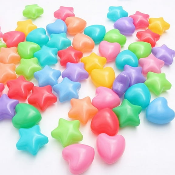 Mightlink 100Pcs Ball Pit Balls Thickened Tasteless Odor-free Smooth Surface Stimulate Imagination Exercise Creativity PE Material Loving Shape Pit Balls Kindergarten Toy