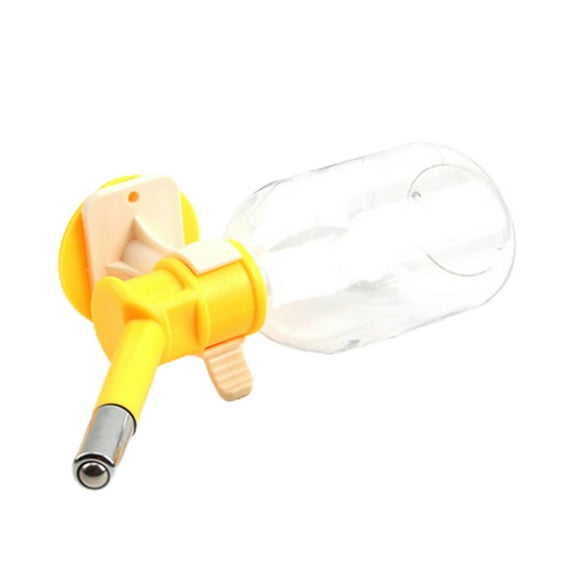 Mightlink 150/250/500ML Hanging Pet Drinker High Capacity Bite Resistant Smooth Edges Drop-resistant Easy to Carry Feed Plastic Pet Hanging Roll-on Water Dispenser for Puppy