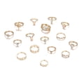 thumbnail image 1 of Mightlink 16Pcs/Set Bohemia Style Women Finger Ring Set Geometric Shape Shining Faux Gem Inlaid Knuckle Rings Jewelry Gift, 1 of 6