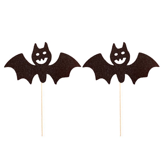 Mightlink 2Pcs Cake Edge Card Funny Eye-catching Increase Atmosphere Happy Halloween Baking Cake Topper for Party
