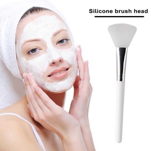 Mightlink 2Pcs Silicone Face Mud Film Brushes Plastic Long Handle Mud Masque Hairless Brush Face Cleaning Cream Moisturizers Applicator Tool