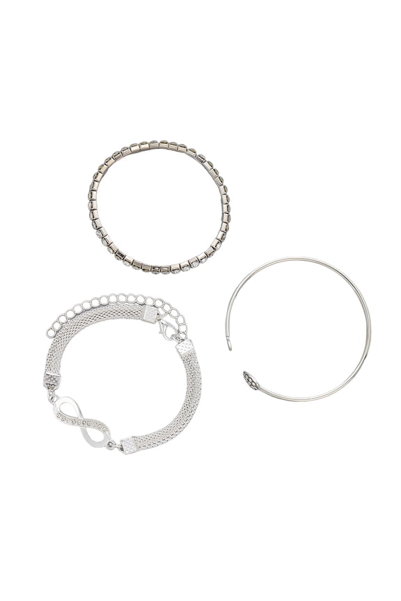 3/Set Cuff Bracelets Heart Open Bracelet Jewelry Retro Lucky Stack Bracelets for Women Adjustable Dainty Bracelet Gifts