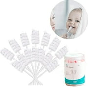 Mightlink 30 Pcs Baby Disposable Gauze Toothbrush,Baby Tongue Cleaner Scraper Newborn,Infant Mouth Oral Care Cleaning Swabs for 0-36 Month