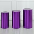 thumbnail image 1 of Mightlink 3Pcs Party Cylinder Pedestal Stand Cover Plinth Pillar Decorative Sleeves Birthday Party Wedding Decor Dessert Base Wrap Cloth Party Planner, 1 of 7