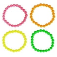 thumbnail image 1 of Mightlink 4Pcs 1980s Costume Accessory Set Women Fluorescent Neon Bracelets Necklaces Dress Up Costume Photo Props, 1 of 7