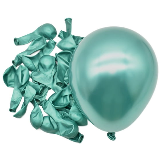 Mightlink 50Pcs 5 Inches Metallic Balloon Shiny Multi-colors Thicker Leakproof Anti-burst Scene Layout Tear-resistant Wedding Party Decor Latex Balloon for Indoor