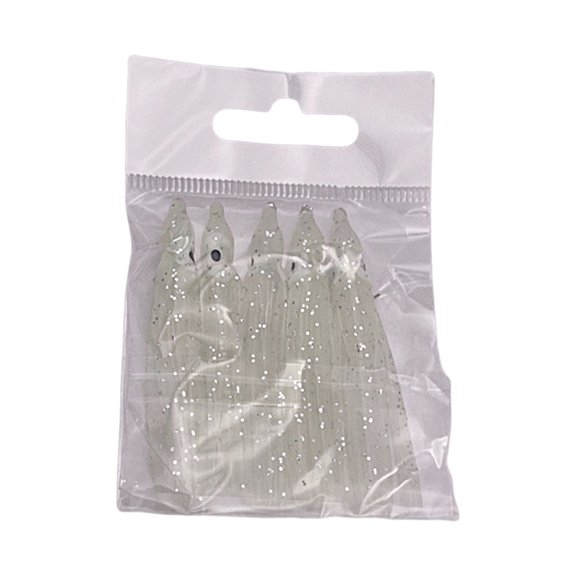 Mightlink 5Pcs Octopus Soft Baits Simulation with Luminous Effect Angling Seawater Fishing Soft Squid Skirt Lures for Outdoor Fishing