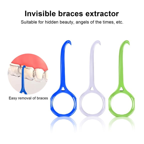 Mightlink 5Pcs Orthodontic Braces Extractor Non-slip Ring Comfortable Hold Portable Invisible Teeth Aligner Removal Tools Dental Care