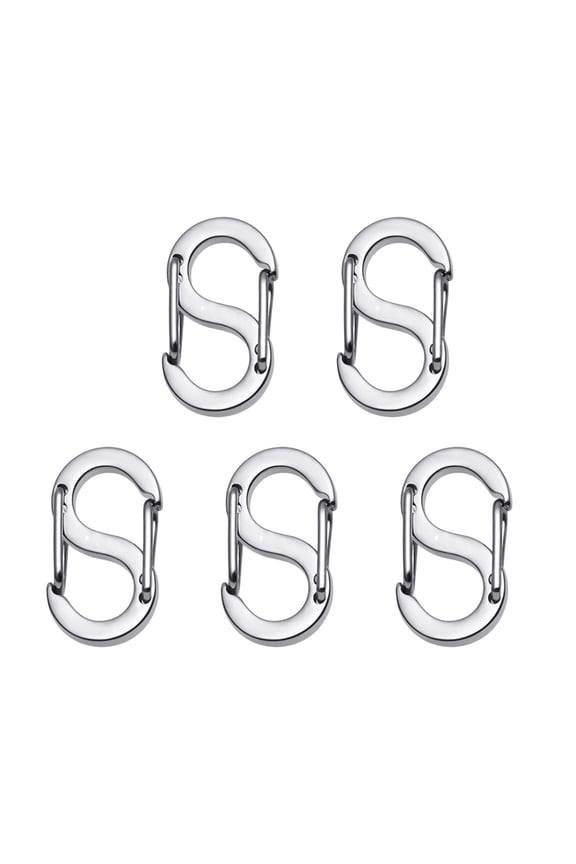 5Pcs S-type Double-ended Spring Buckle Secure Double Opening Design Necklace Shortener Bracelet Connector Jewelry Making Clasp