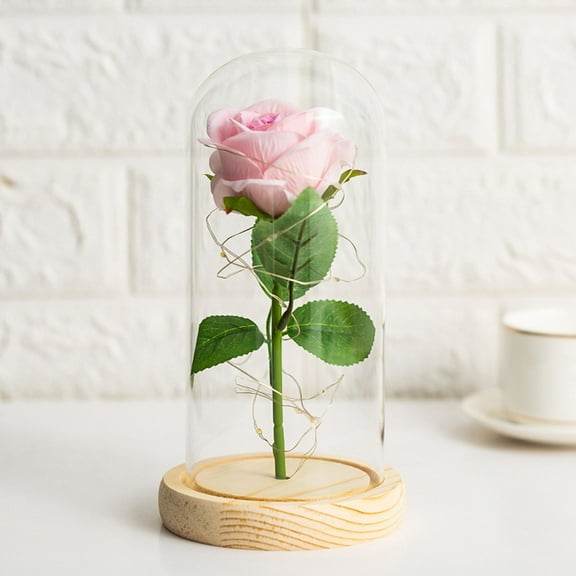 Mightlink Artificial Rose Flowers with LED Light Eternal Rose Light Realistic Looking Battery Powered Simulation Rose Flower Holiday Gifts