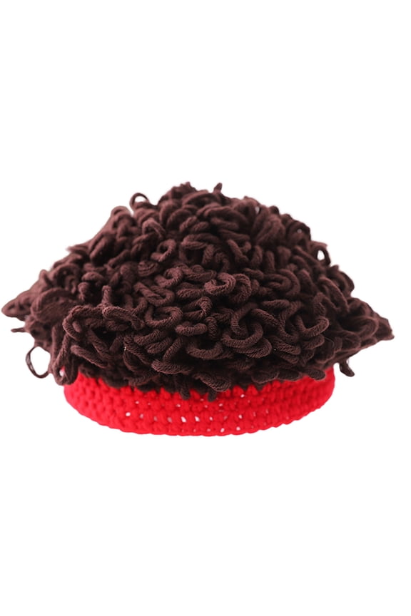 Baby Wig Cap Cute Comfortable Dress Up Knitting Infant Toddler Photo Short Curly Explosion Wig Hat for Daily Wear