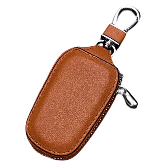 Mightlink Car Key Cover Zipper Design Metal Hook Dust-proof Replacement Exquisite Craftsmanship Protector Colorfast Car Remote Key Fob Keychain Holder for Automobile