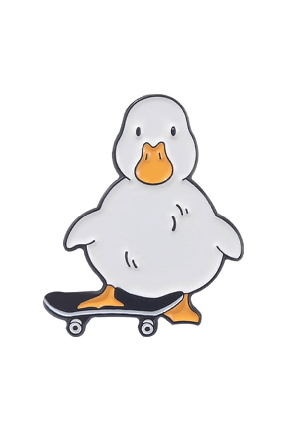 Cartoon Brooch Cute White/Yellow Duck Brooch Alloy Pins Elegant Costume Accessories Funny Animal Enamel Brooch Pin Bag Lapel Badge Jewelry Gift