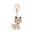 thumbnail image 1 of Mightlink Cartoon Cat Pendant Keychain Sparkling Colorful Inlaid Car Keyring Backpack Bag Charm Keychain, 1 of 7
