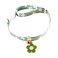 thumbnail image 1 of Mightlink Cat Collar Adjustable Quick Release Exquisite Pattern Wear Resistant Mini Bell Design Dress Up Cotton Polyester Friendly to Skin Floral Printing Pet Dog Cat Collar Pet Supplies, 1 of 7