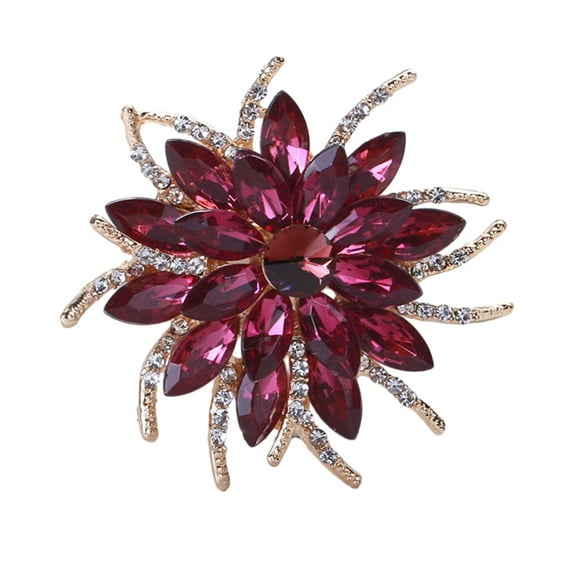 Mightlink Classic Handmade Colorful Flower Shape Brooch Pin Vintage Hat Scarf Shawl Badge Bridal Gift Dress Accessories